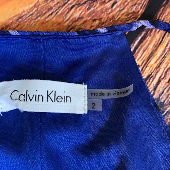 Calvin Klein Royal Blue/White print Dress - Picture 10 of 11